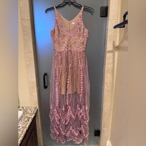 Dress the Population Pink Floral Maxi Dress